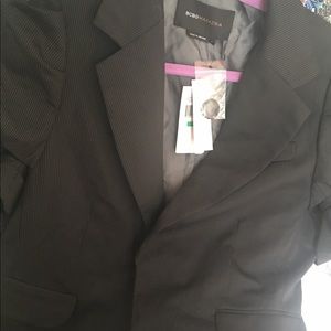 BCBGMaxazria Pinstripe short sleeve jacket L